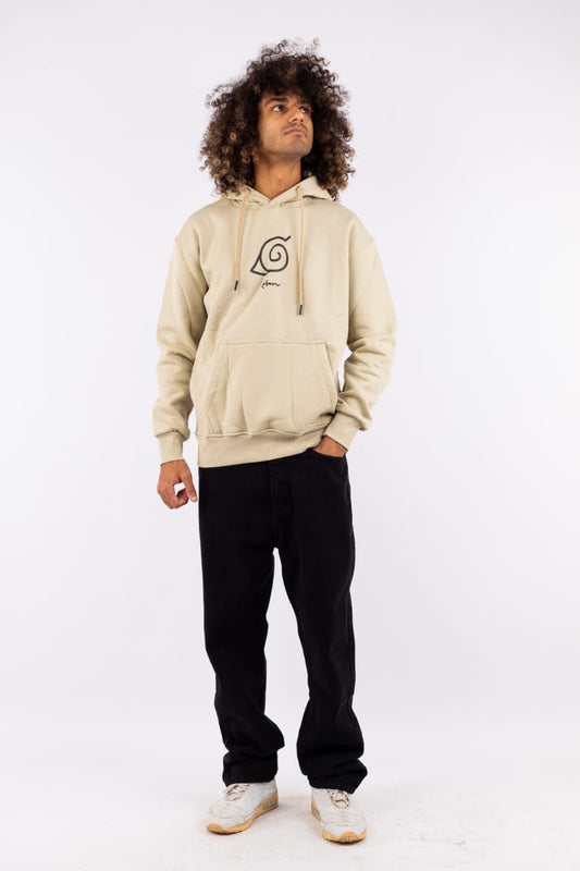 Casual Beige Hoodie – Anime-Inspired Streetwear
